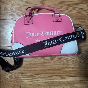 Juicy Couture Pink and White Crossbody Bag